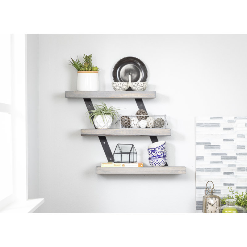 Birch Lane Serene 3 Piece Pine Solid Wood Tiered Shelf & Reviews